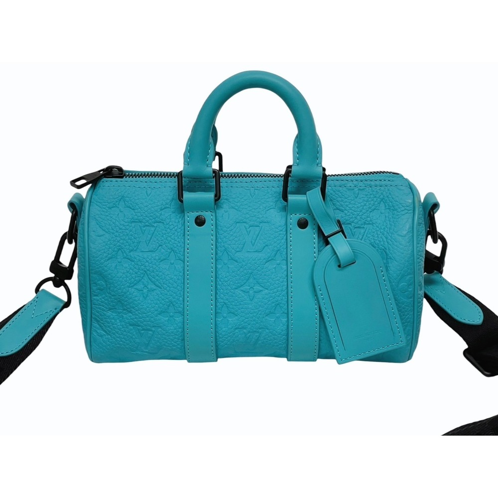 Louis Vuitton Taurillon blue Bandouliere Monogram leather handbag